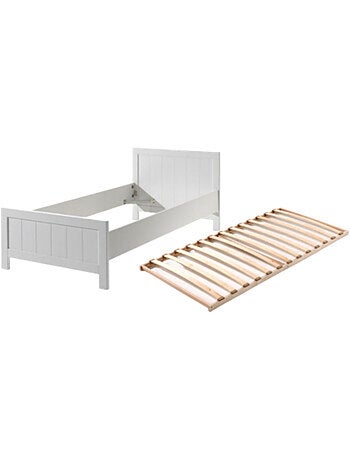 Vipack ERIK Lit simple 90x200 cm + Sommier à lattes