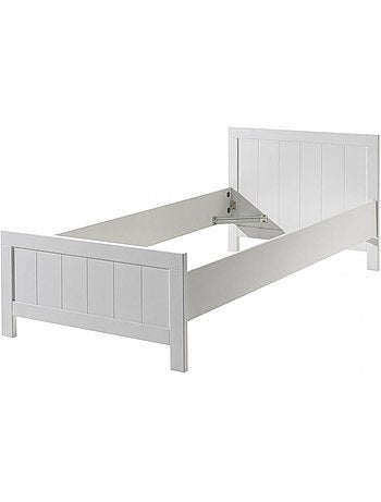 Vipack ERIK Lit simple 90x200 cm + Sommier à lattes