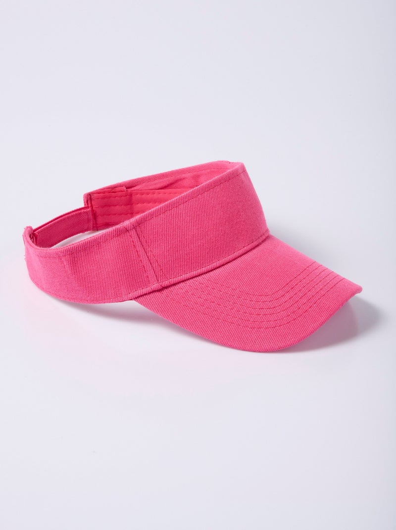 Visière en toile denim colorée Rose fushia - Kiabi