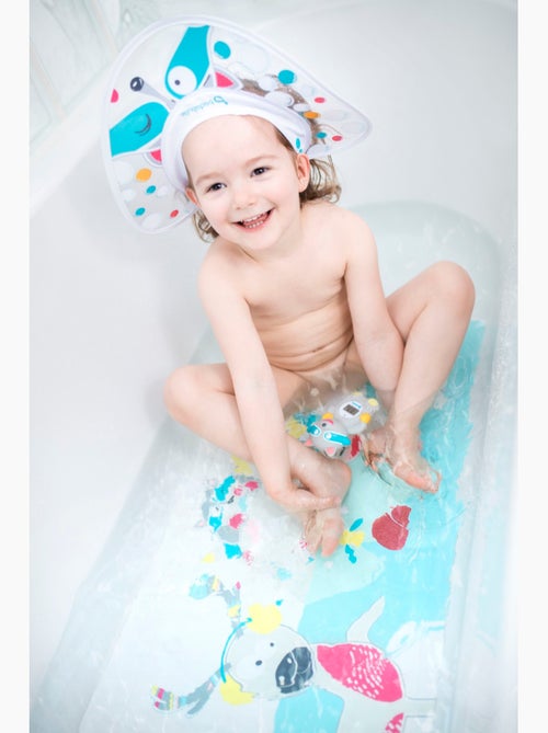 Visière pare-shampoing protection yeux bébé réglable bain 'badabulle' - Kiabi Visière pare-shampoing protection yeux bébé réglable bain 'badabulle' - Kiabi