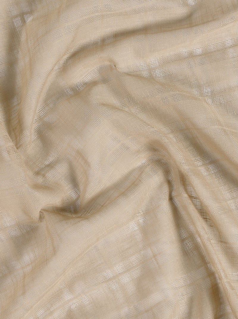 Vitrage à la paire  - Effet carreaux ajourés style Kelsch Beige - Kiabi