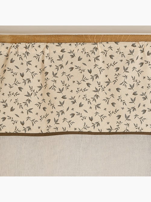 Vitrage coton à parement végétal et bas pointe - Kiabi