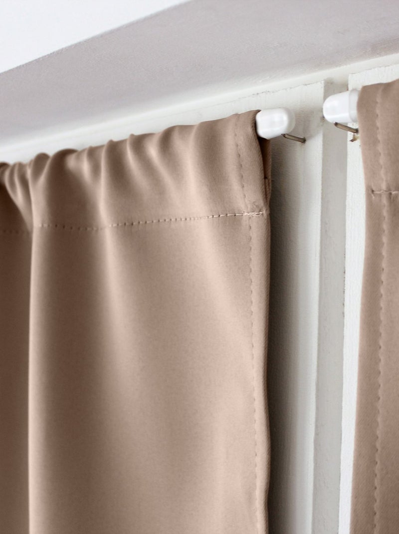 Vitrage occultant passe tringle REGLISSE Beige - Kiabi