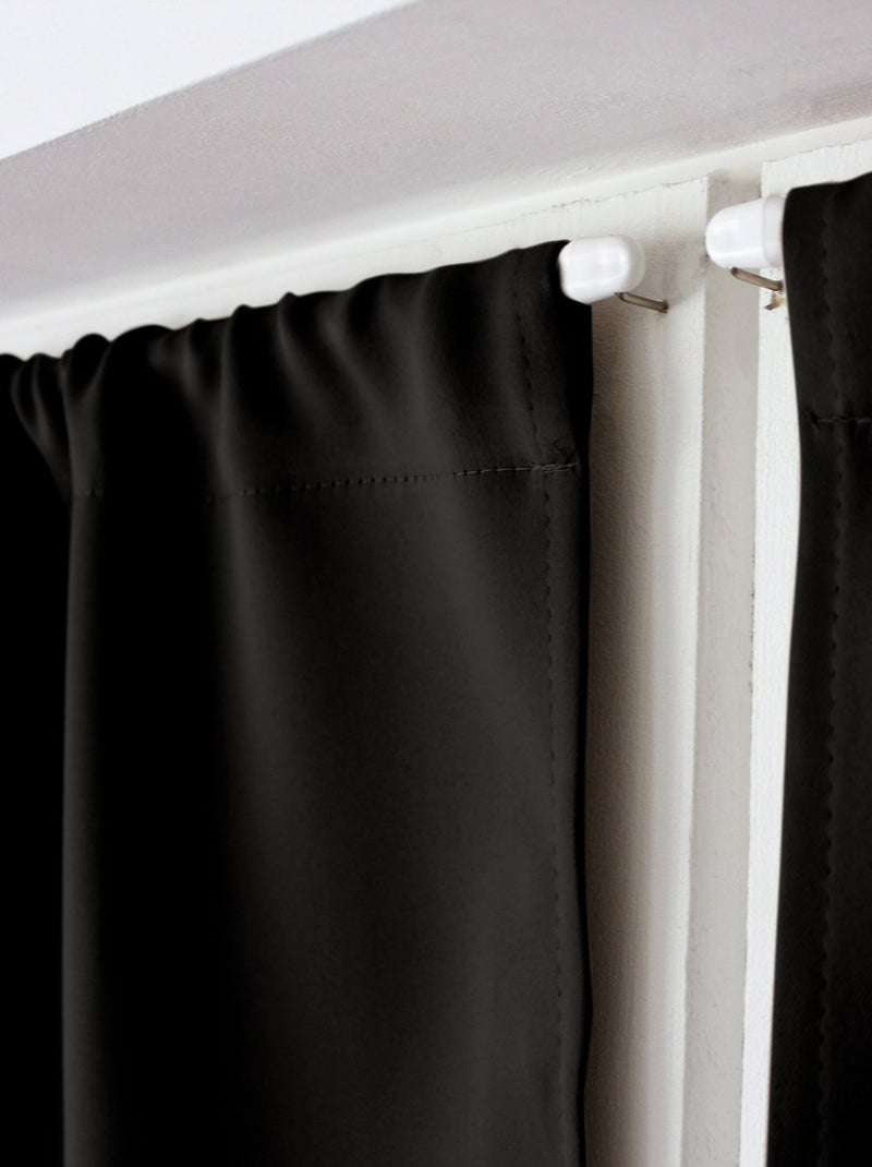 Vitrage occultant passe tringle REGLISSE Noir - Kiabi