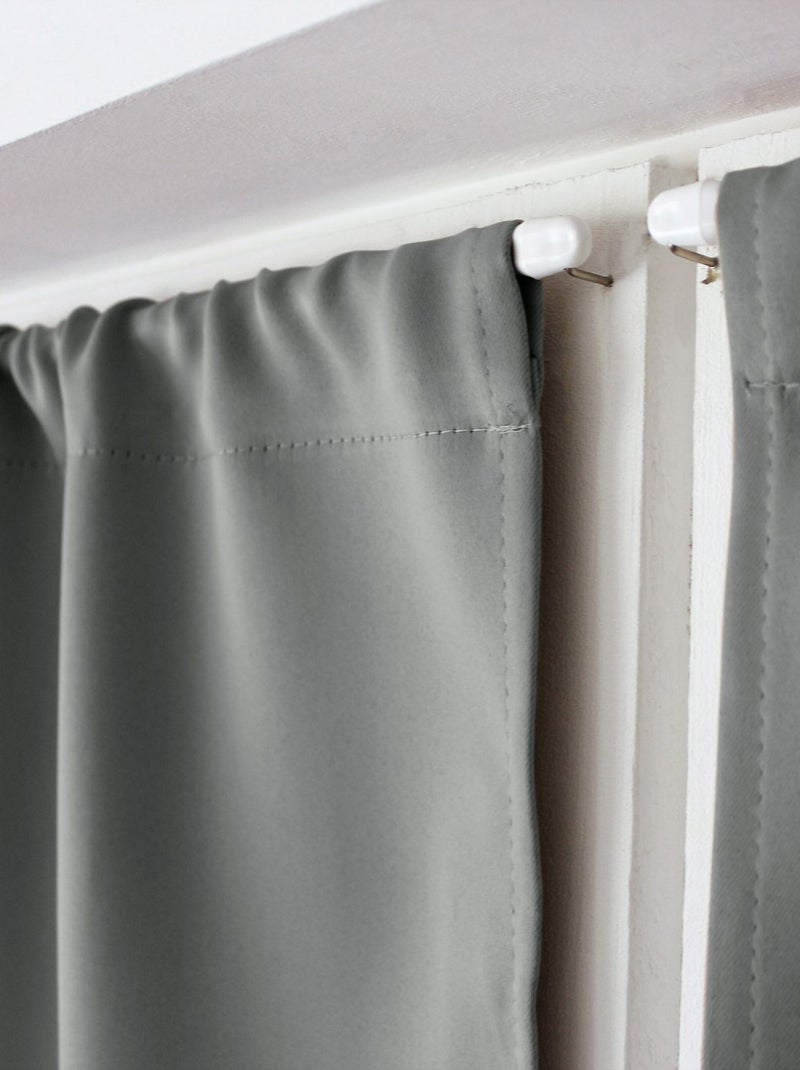 Vitrage occultant REGLISSE Gris clair - Kiabi