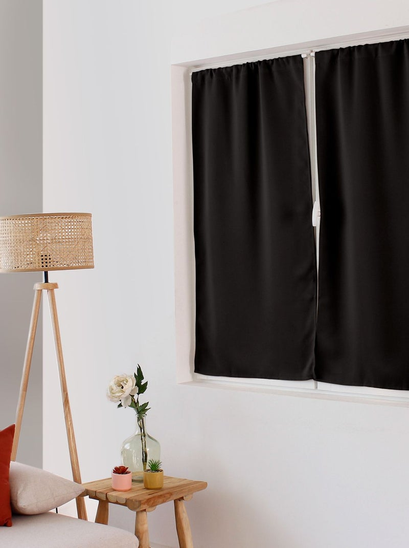 Vitrage occultant REGLISSE Noir - Kiabi