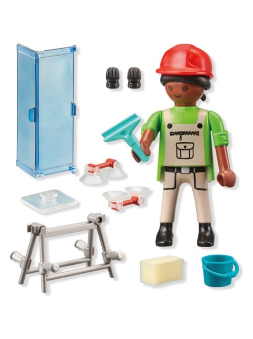 Vitrier avec deux vitres, seau et accessoires - Kiabi