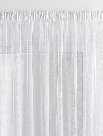 Voilage - Effet lin à galon fronceur