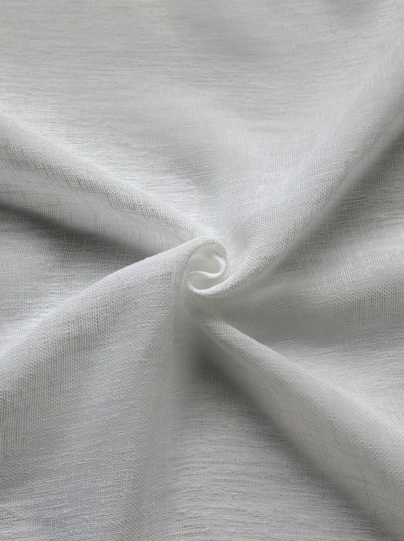 Voilage  - Effet lin chiné Blanc - Kiabi