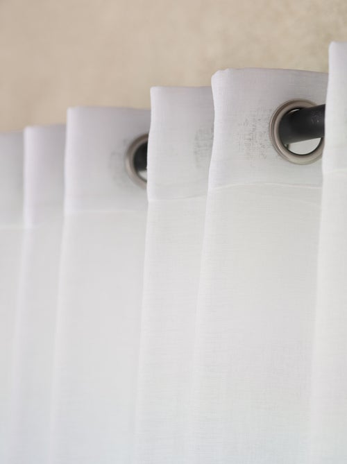 Voilage  - Effet lin chiné - Kiabi