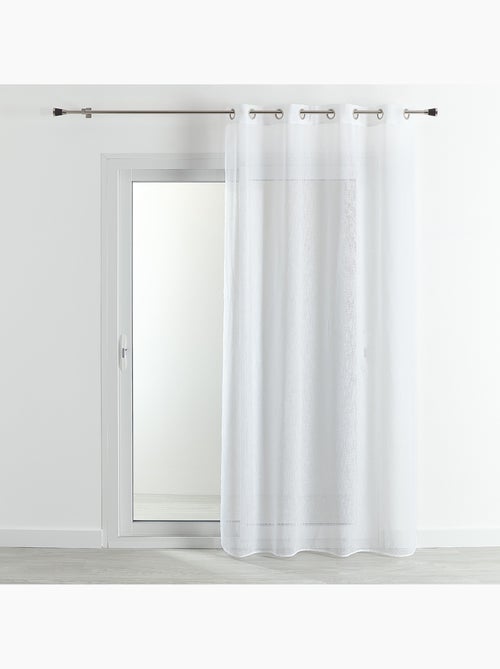 Voilage  - Effet lin chiné - Kiabi