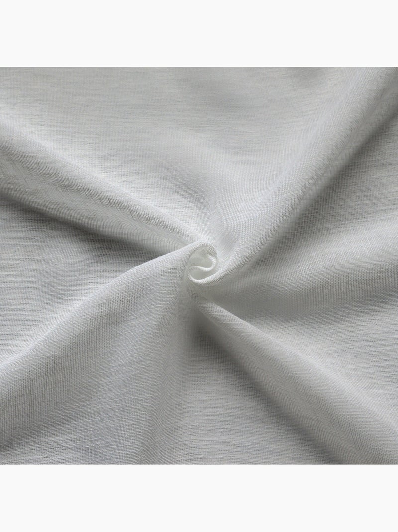 Voilage   - Effet lin fluide Blanc - Kiabi