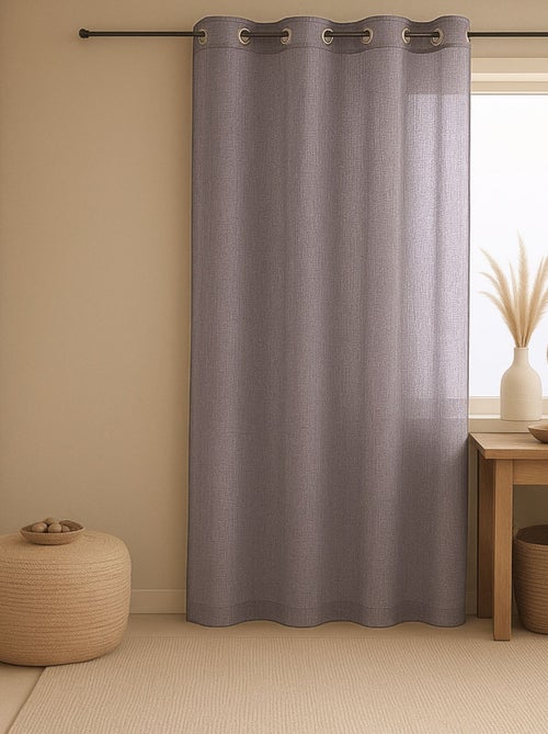 Voilage   - Effet lin fluide - Kiabi