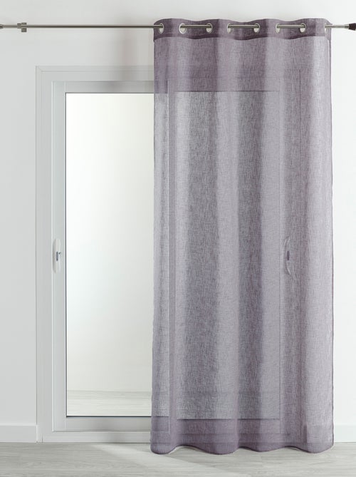 Voilage   - Effet lin fluide - Kiabi