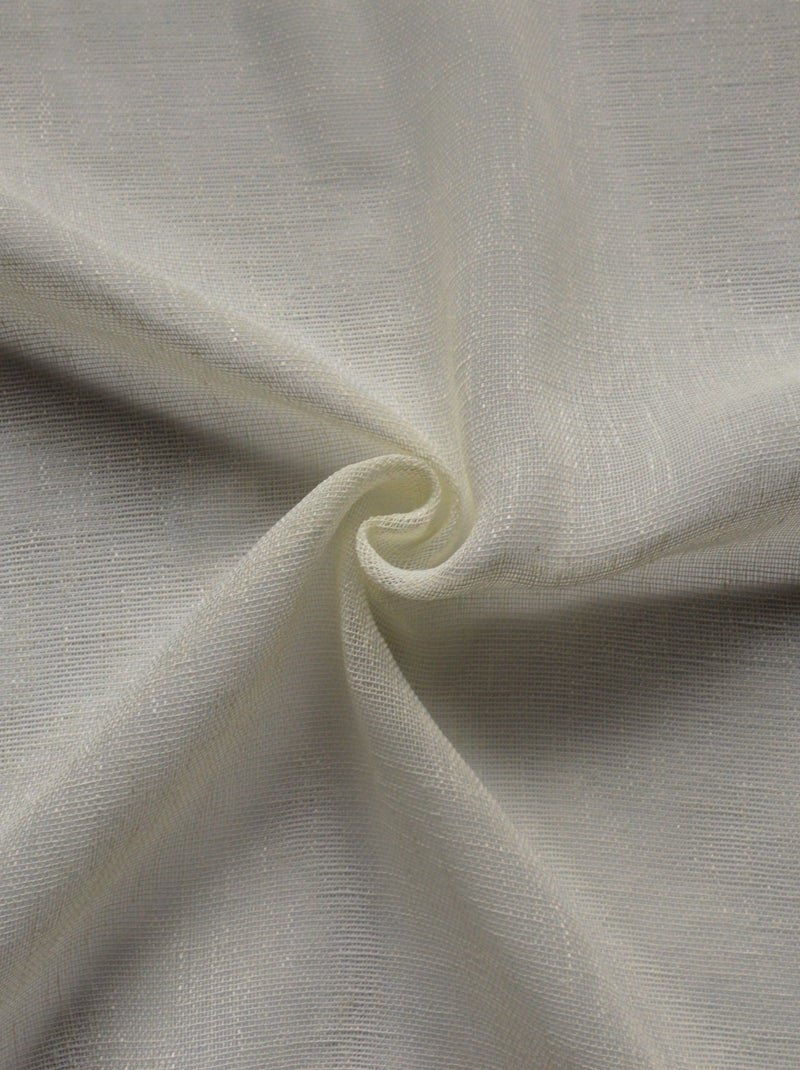 Voilage   - Effet lin fluide Ivoire - Kiabi