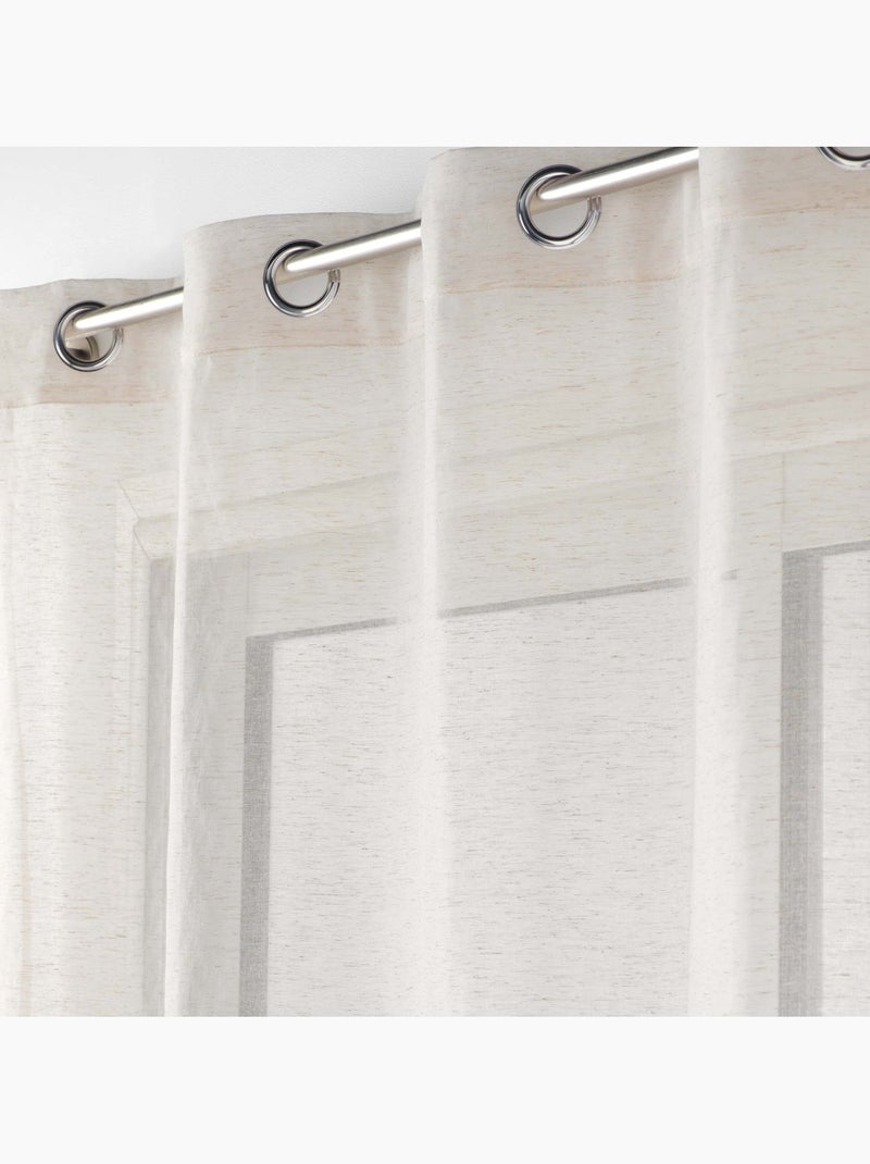 Voilage  - Effet lin tissé Beige clair - Kiabi