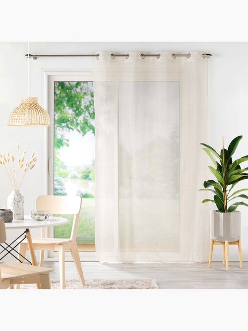 Voilage  - Effet lin tissé - Kiabi