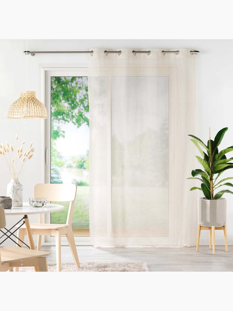 Voilage  - Effet lin tissé Beige clair - Kiabi