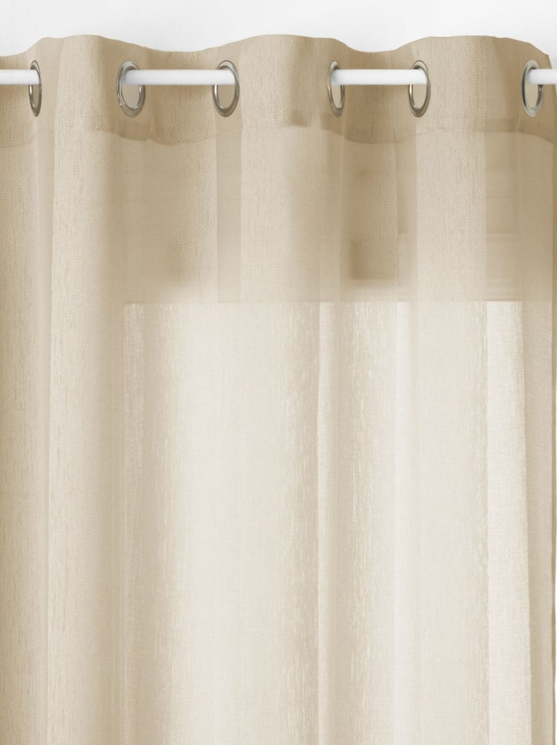 Voilage à 8 œillets ELSA Beige - Kiabi