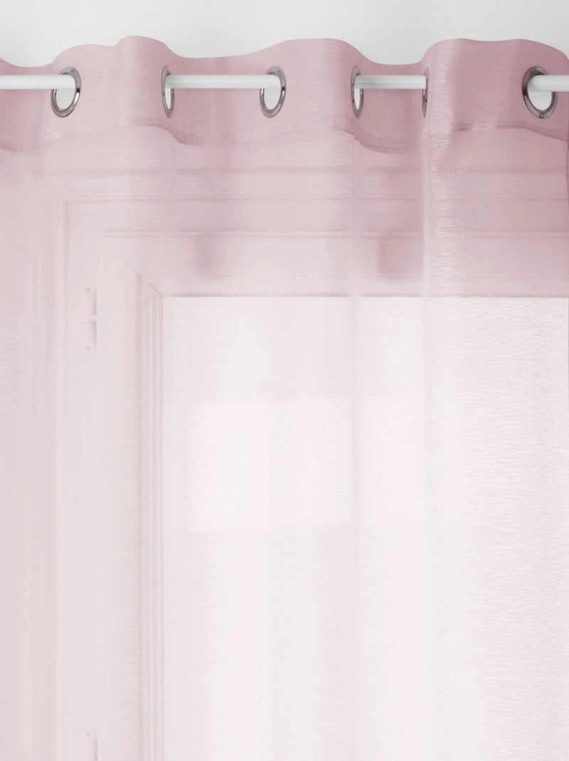 Voilage à 8 œillets MOLY Rose - Kiabi