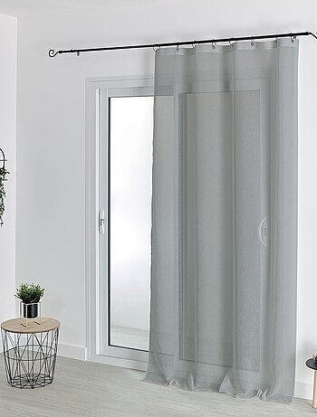 Voilage à anneaux noirs amovibles