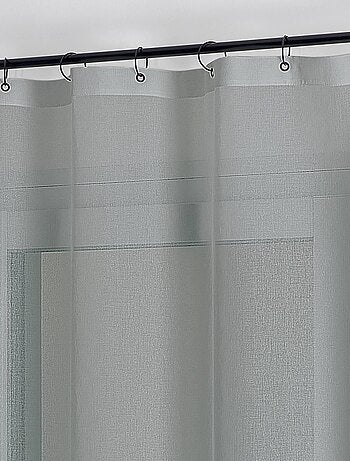 Voilage à anneaux noirs amovibles