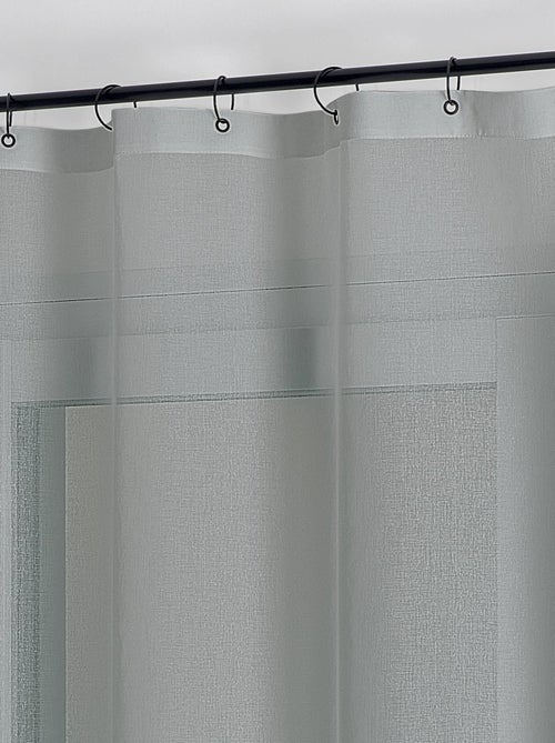 Voilage à anneaux noirs amovibles - Kiabi