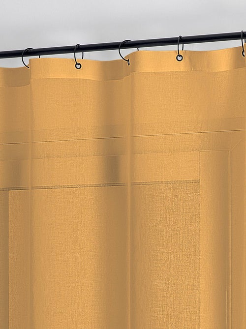 Voilage à anneaux noirs amovibles - Kiabi