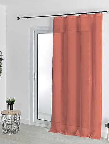 Voilage à anneaux noirs amovibles