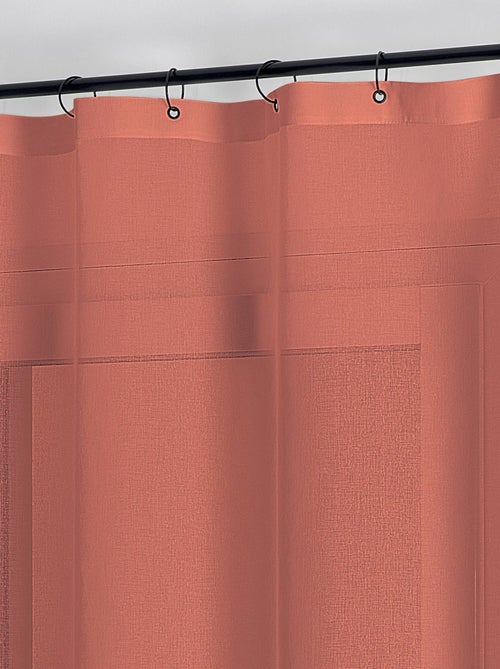 Voilage à anneaux noirs amovibles - Kiabi