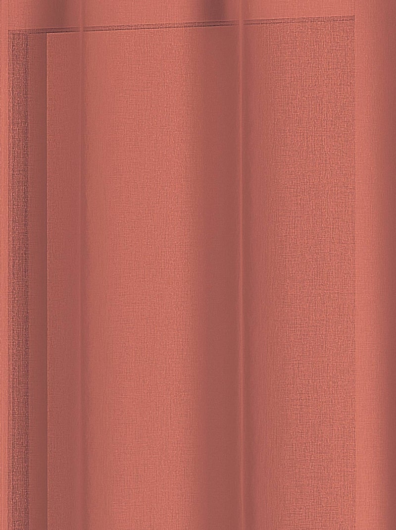 Voilage à anneaux noirs amovibles Terracotta - Kiabi