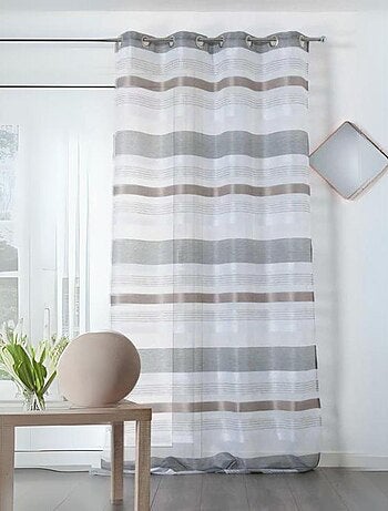 Voilage à Jeux de Rayures Colorées