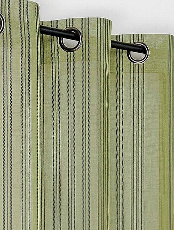 Voilage à l'aspect lin aux rayures verticales