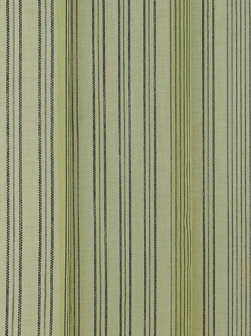 Voilage à l'aspect lin aux rayures verticales Vert - Kiabi