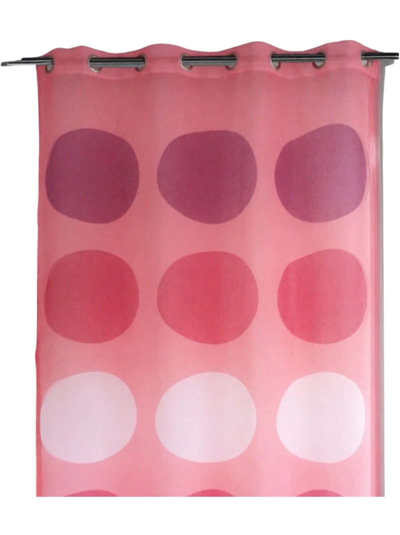 Voilage à motif de gros pois Orange corail - Kiabi