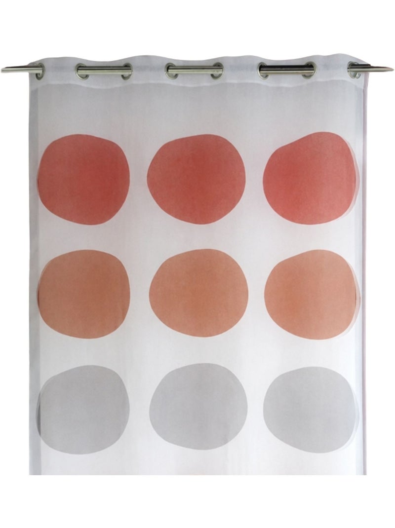 Voilage à motif de gros pois Rouge brique - Kiabi