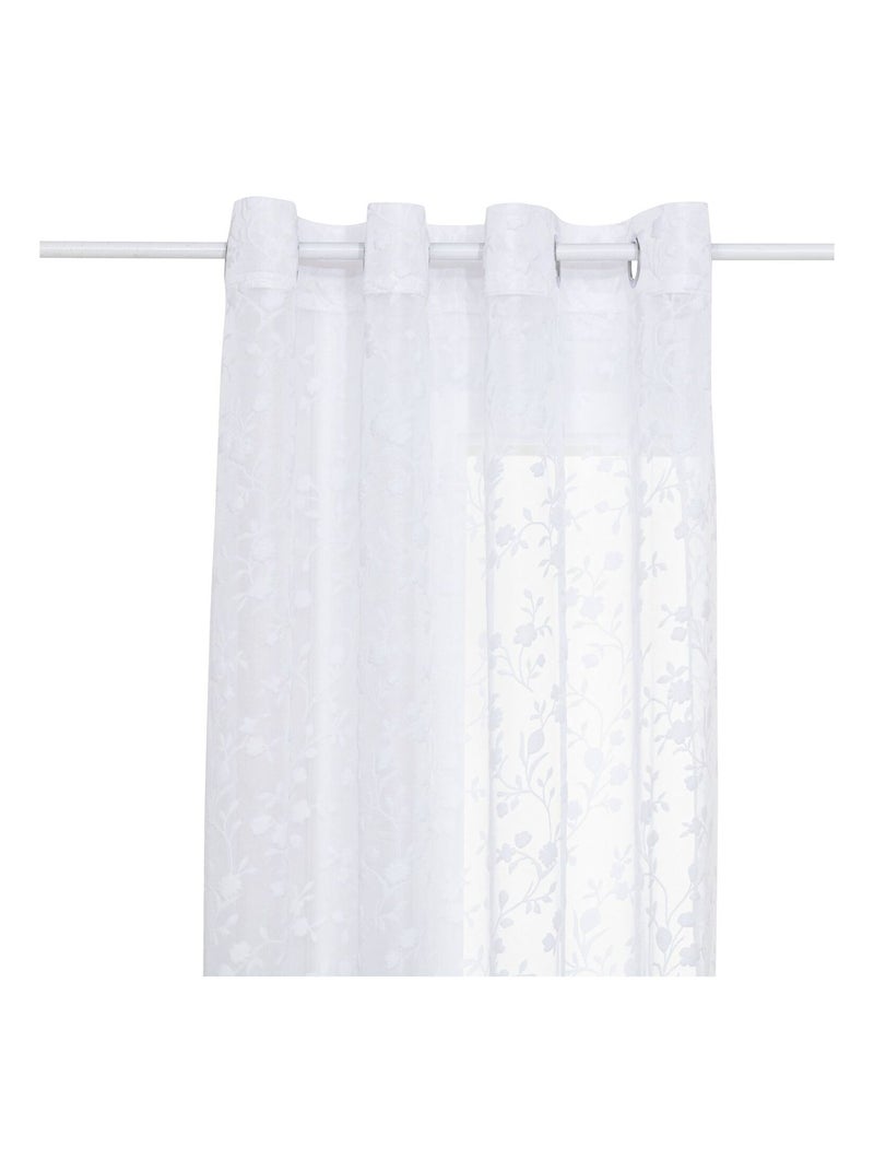 Voilage à motif fleuri LAZI Blanc - Kiabi