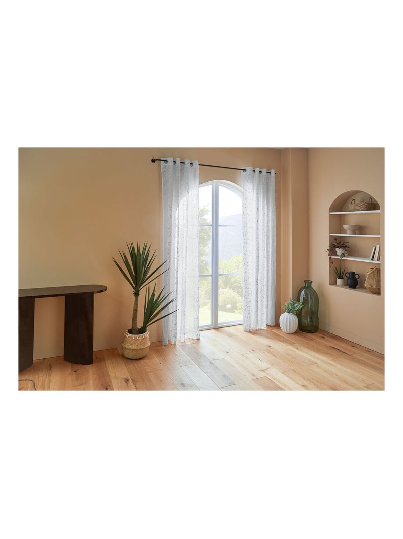 Voilage à motif fleuri LAZI Blanc - Kiabi