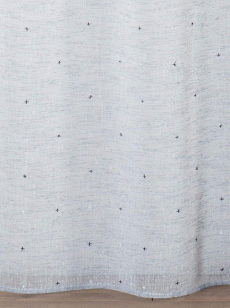 Voilage à motifs de petites croix Gris clair - Kiabi