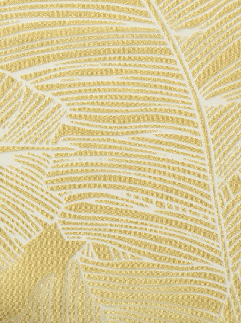 Voilage à motifs feuilles DEVO Jaune - Kiabi