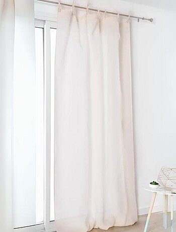 Voilage à nouettes en 100% lin