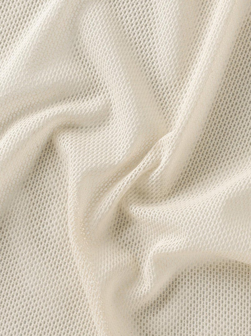 Voilage à Oeillets  - Effet Tissé Beige - Kiabi