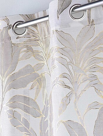 Voilage à œillets 135x240 métallisé VAYANA naturel