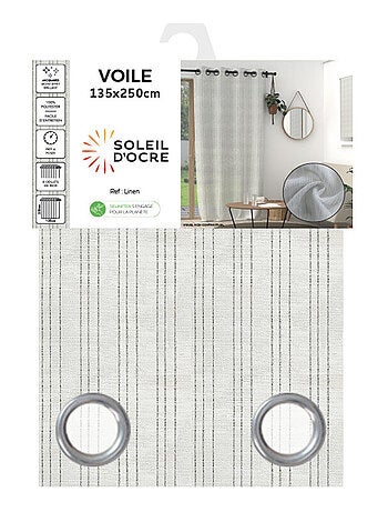 Voilage à oeillets 135x250 cm BELLA, par Soleil d'ocre
