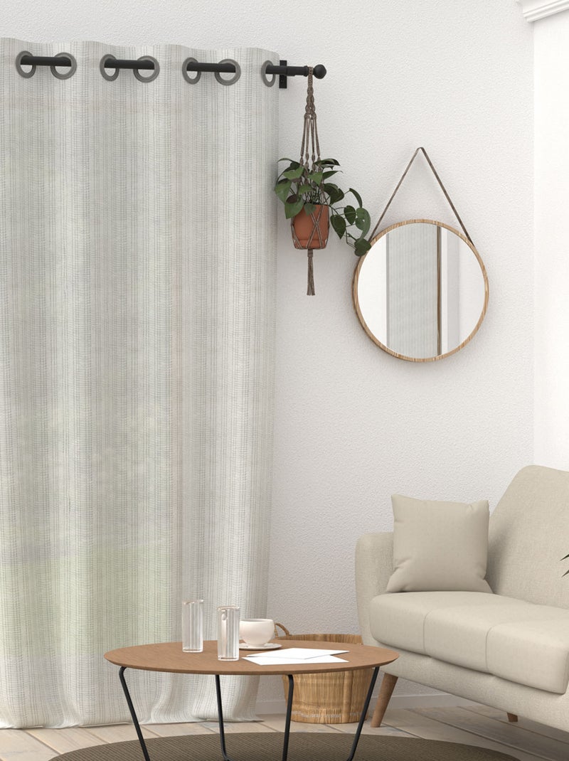 Voilage à oeillets 135x250 cm BELLA, par Soleil d'ocre Blanc Argenté - Kiabi