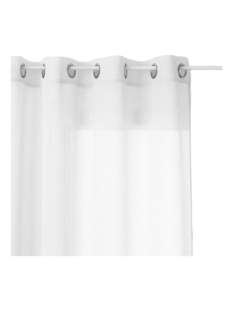 Voilage a oeillets 140 x 240 cm Georgina blanc Blanc - Kiabi