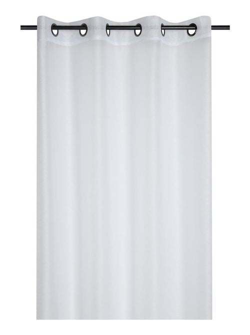 Voilage a oeillets 140 x 260 cm Linwood blanc - Kiabi