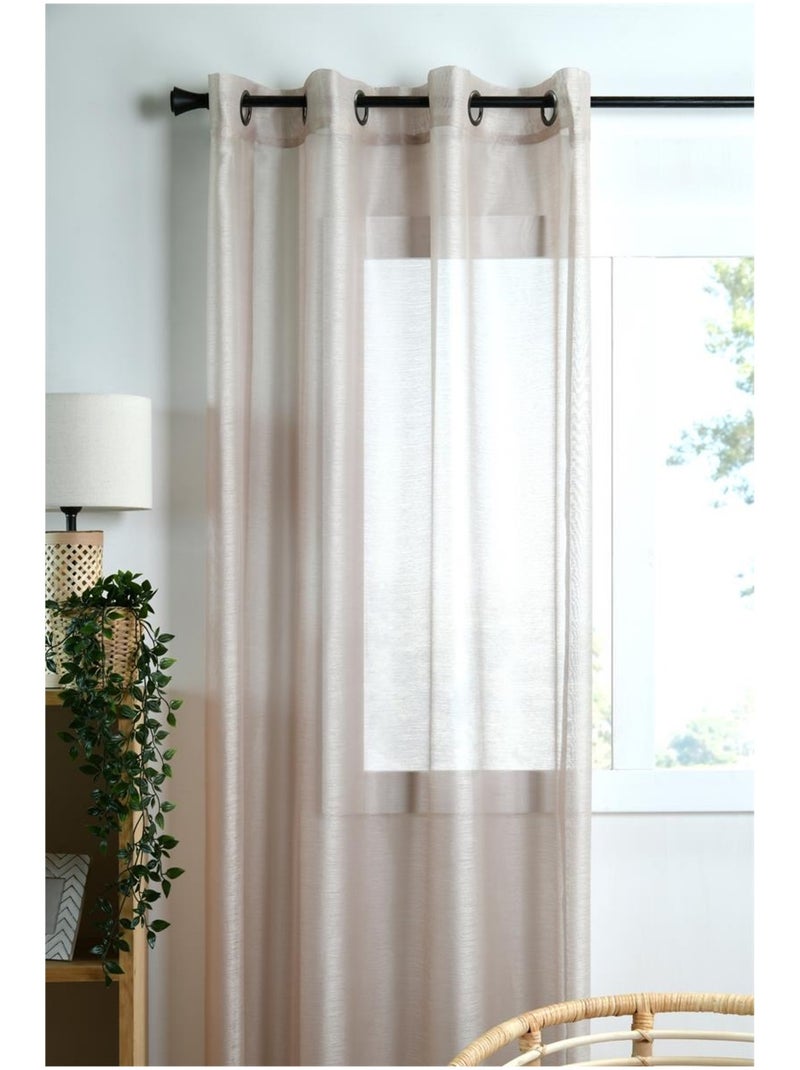 Voilage a oeillets 140 x 260 cm Linwood ecru Ecru - Kiabi