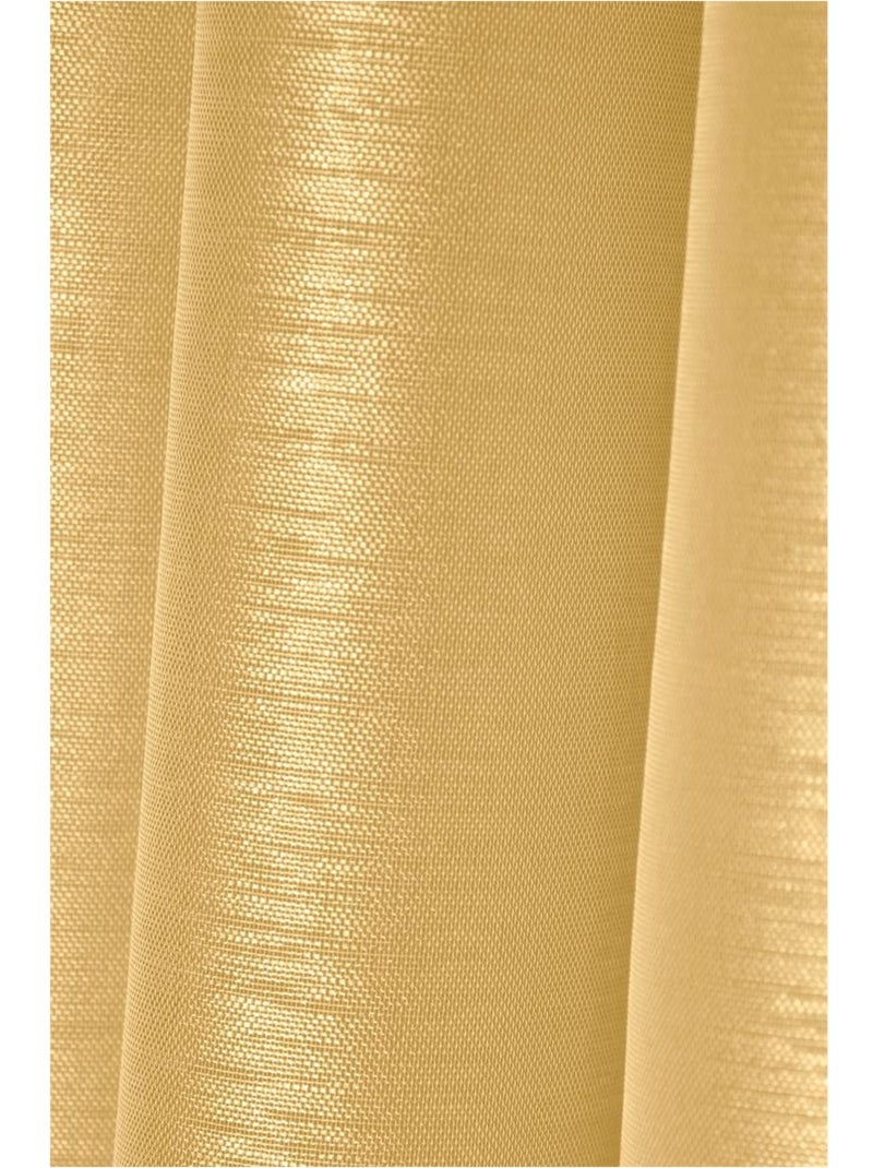 Voilage a oeillets 140 x 260 cm Linwood moutarde Jaune moutarde - Kiabi