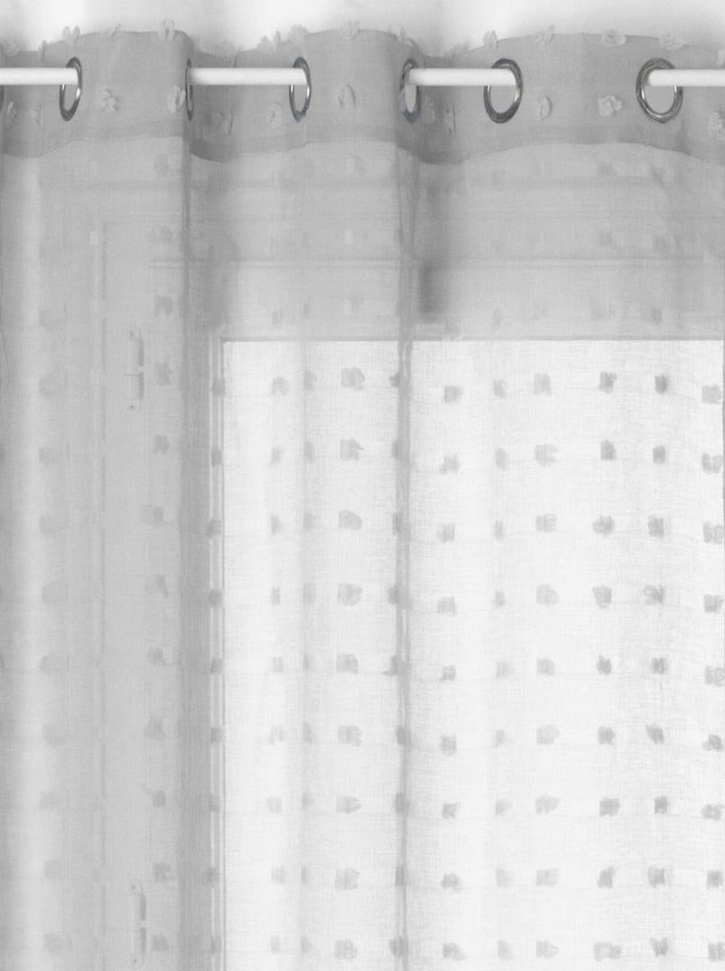 Voilage à œillets 140x240 cm Lily gris Gris - Kiabi